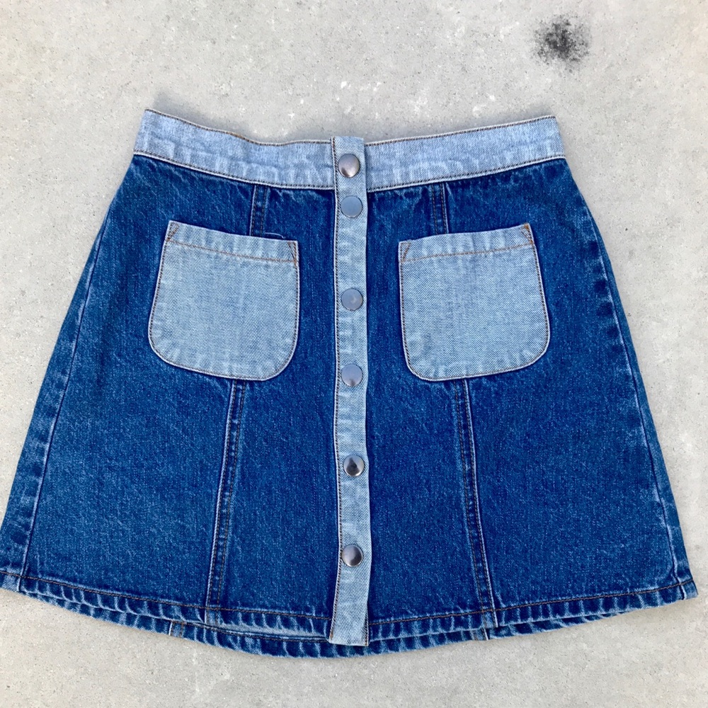 Urban Outfitters BDG Two Tone Jean Skirt